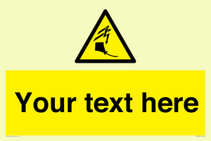 Custom warning kite flying near powerlines